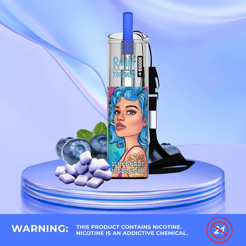 RandM Tornado 10000 - Blueberry Bubblegum TrickyVape RandM Tornado 10000 - Blueberry Bubblegum TrickyVape