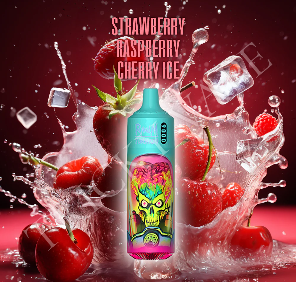 RandM 9000 - Strawberry Raspberry Cherry Ice TrickyVape RandM 9000 - Strawberry Raspberry Cherry Ice TrickyVape