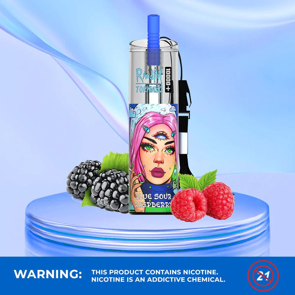 RandM Tornado 10000 - Blueberry Sour Raspberry TrickyVape RandM Tornado 10000 - Blueberry Sour Raspberry TrickyVape