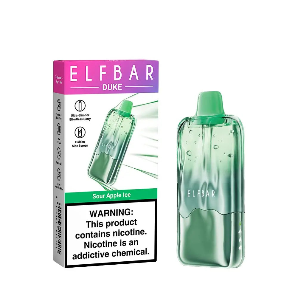 ELF BAR DUKE 30000 - Sour Apple Ice