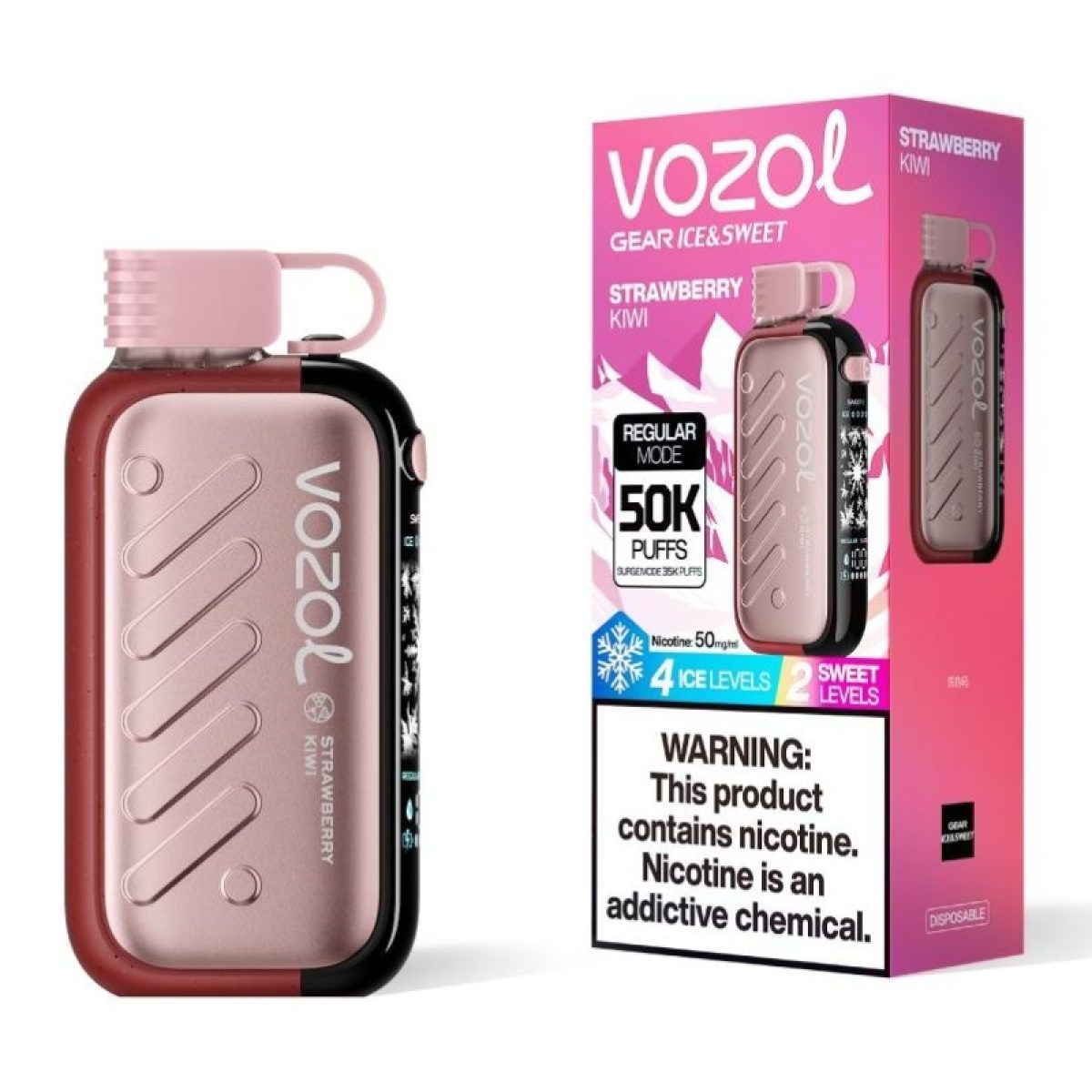 Vozol Gear Ice & Sweet 50000 - Strawberry Kiwi