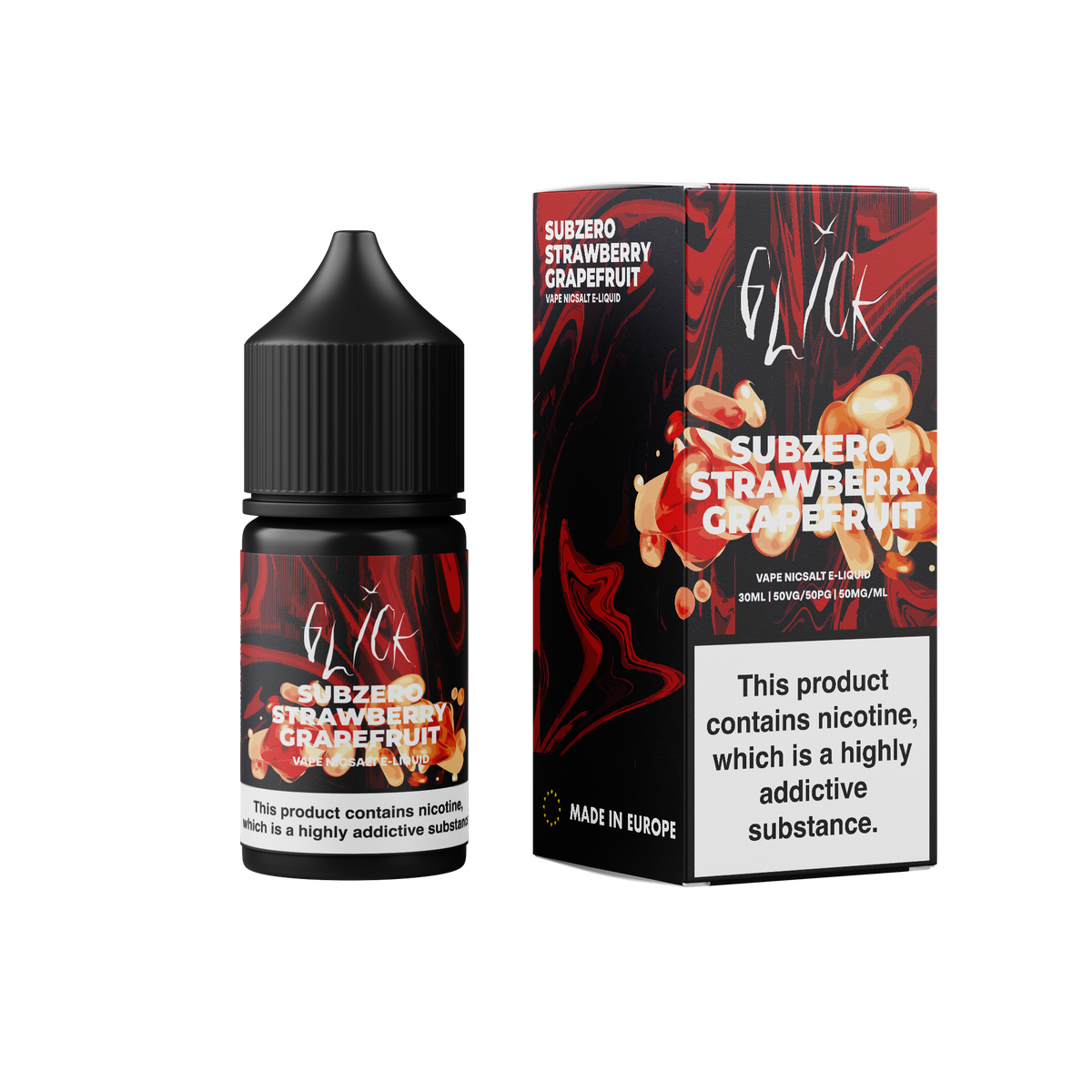 GLICK E-LIQUID - Subzero Strawberry GrapeFruit