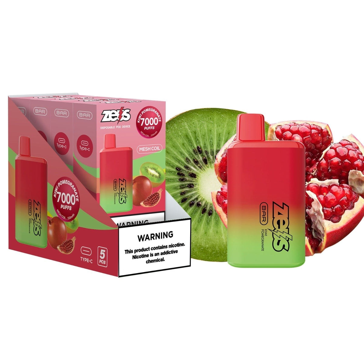 ZEUS BAR 7000 - Kiwi Pomegranate