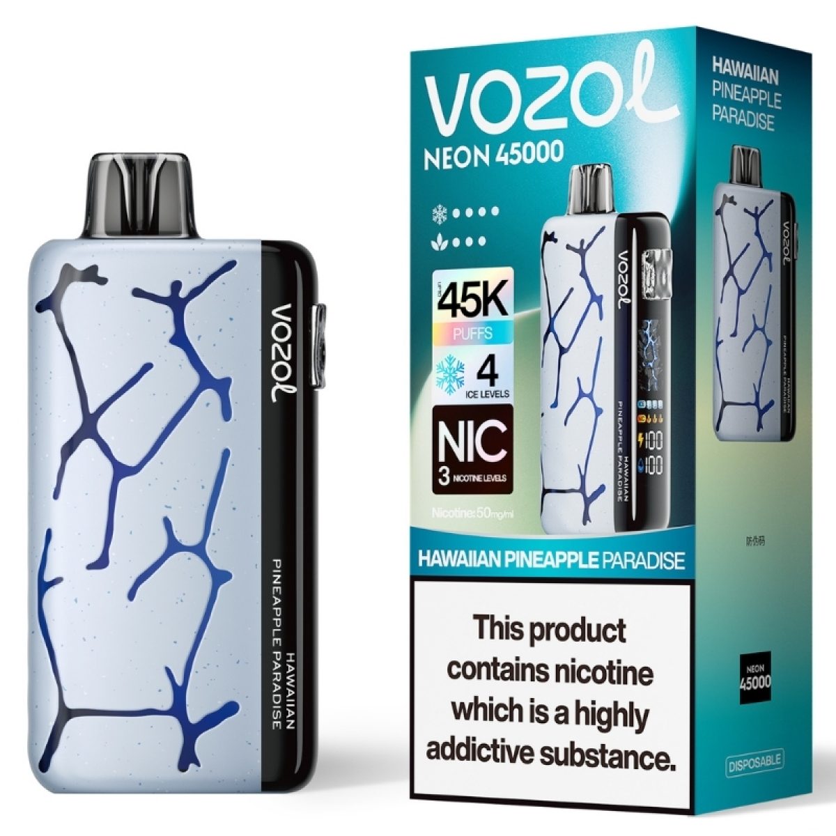 Vozol Neon 45000 - Hawaiian Pineapple Paradise – TrickyVape